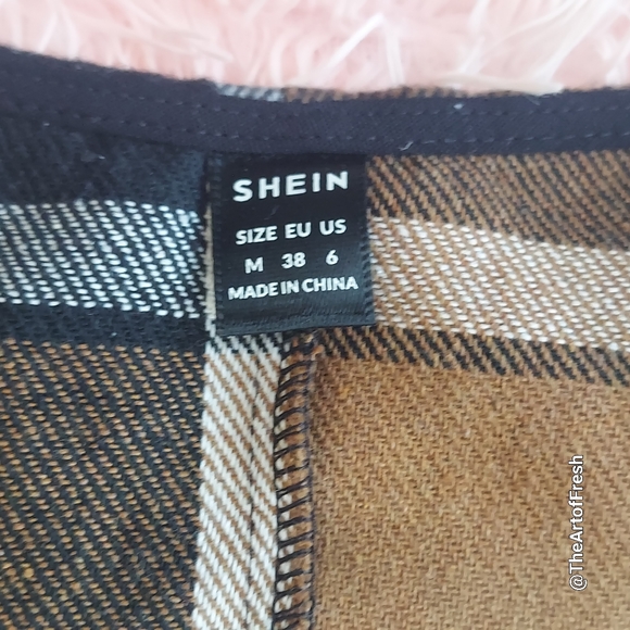 2 Piece Coffee Brown Plaid Cropped Trouser Pants & Vest Matching Set - Picture 10 of 16